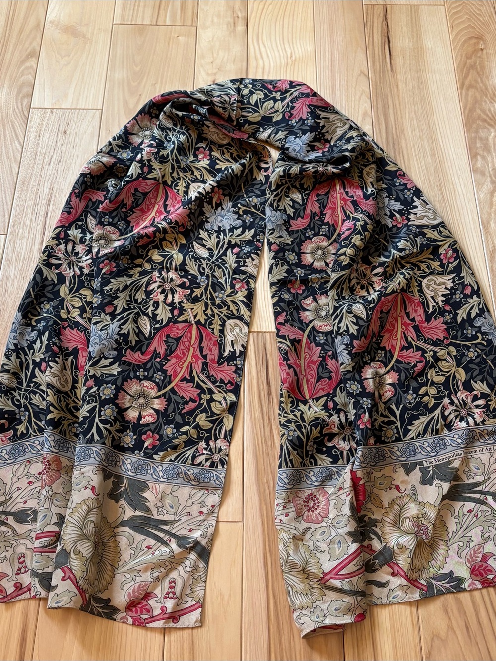 Metropolitan Museum of Art William Morris Compton Crepe de Chine Silk Scarf
